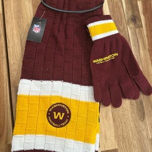 NFL Washington Team Yellow and White Knit Scarf